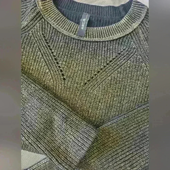 MARC CAIN gold/ black wool and cashmere sweater. Size N2 (US 6) - Picture 14 of 14